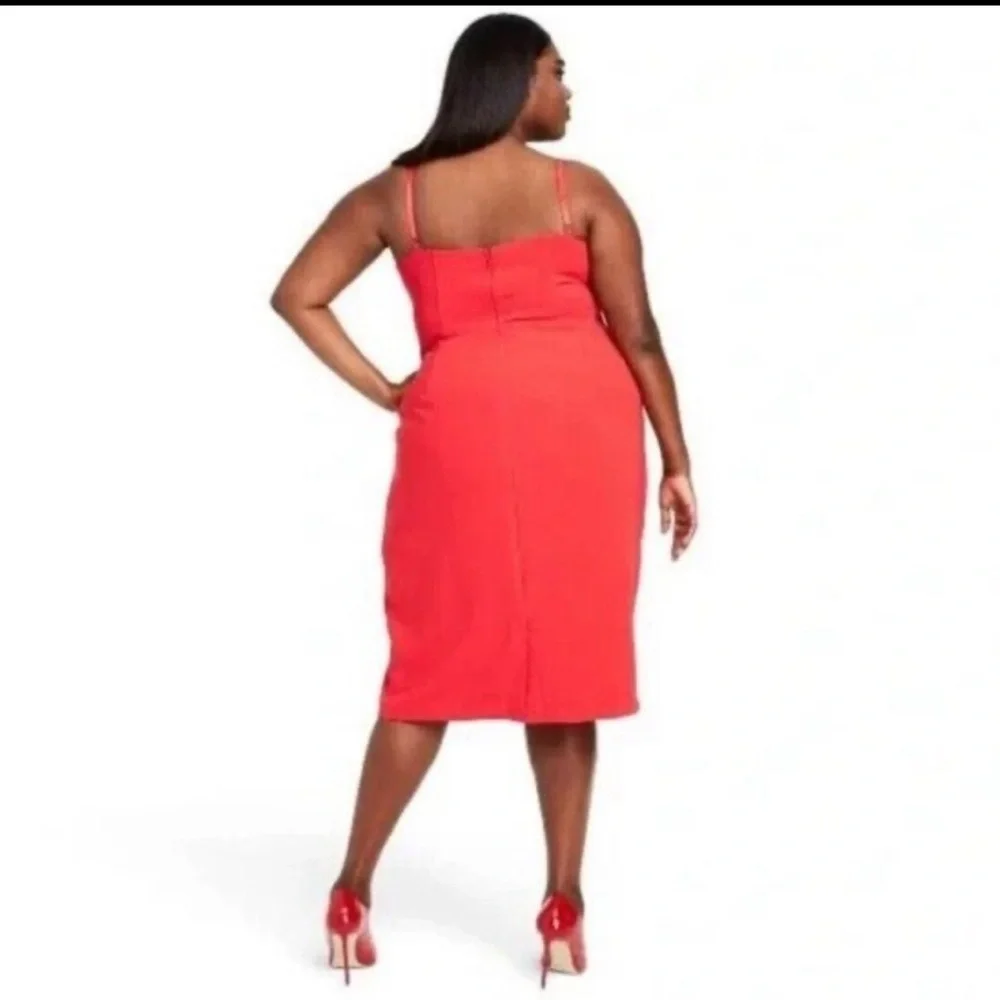 NWT New Sergio‎ Hudson Target Collaboration Red Corset Bodycon Dress Sleeveless - Picture 2 of 7